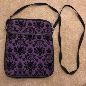 Haunted mansion crossbody tablet purse
